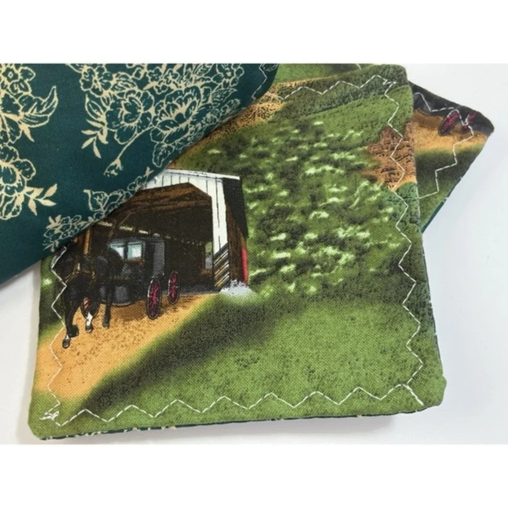 Lancaster PA Coasters Set of 4 Farm, Rural, Barn,‎ Horse Theme